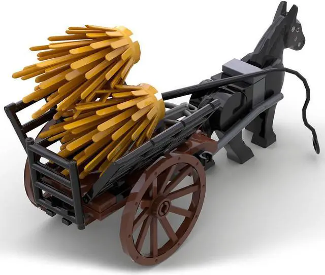 Main image of ZITIANYOUBUILD Custom MOC-87186 Medieval Farmer Wagon 43 Parts Kids Gift for Christmas