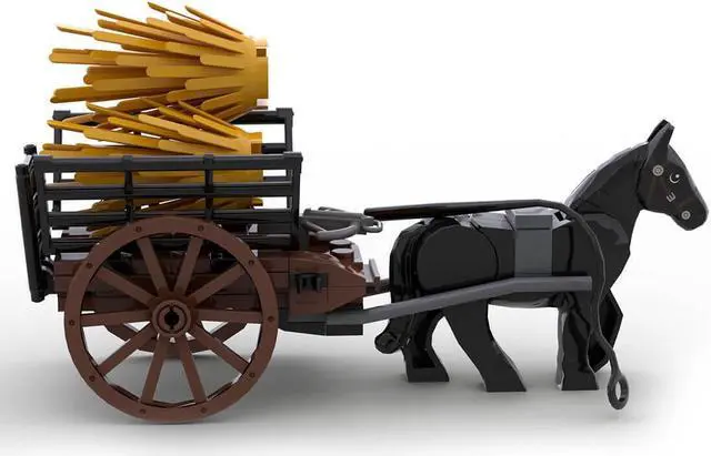 Alt view image 2 of 4 - ZITIANYOUBUILD Custom MOC-87186 Medieval Farmer Wagon 43 Parts Kids Gift for Christmas