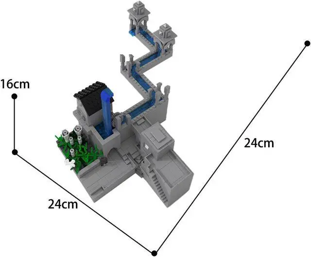 Main image of ZITIANYOUBUILD C6670 Impossible Waterfall Architecture Model Building Toys Set 736 Parts