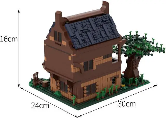 Alt view image 3 of 3 - ZITIANYOUBUILD C7468 Modular Building: Medieval Store Model with Interior 1373 Parts