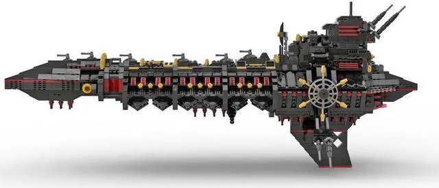 Alt view image 2 of 5 - ZITIANYOUBUILD MOC-161010 Battleship with Stand from Most Popular Miniature Wargame 2346 Parts