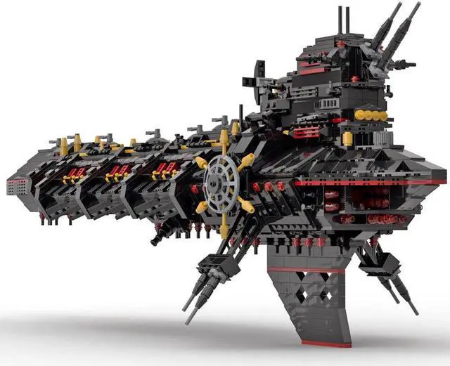 Alt view image 3 of 5 - ZITIANYOUBUILD MOC-161010 Battleship with Stand from Most Popular Miniature Wargame 2346 Parts