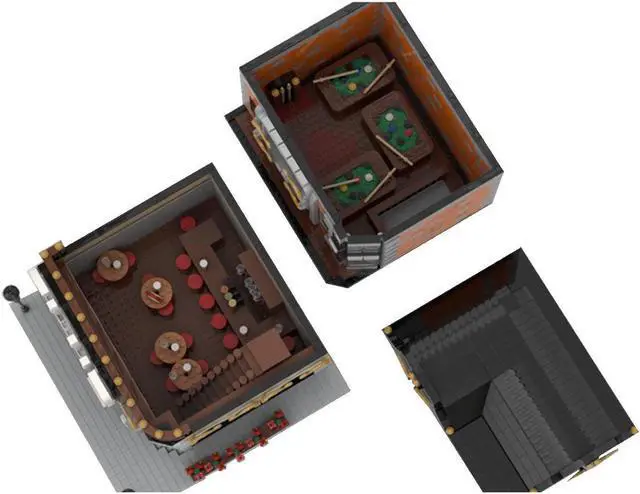 Alt view image 2 of 2 - ZITIANYOUBUILD C4618 Modular Building Architecture Model with Interior 3699 Parts Gift