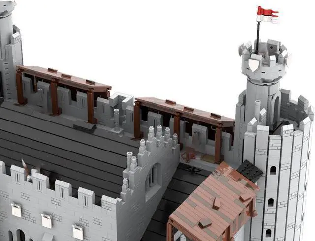 Alt view image 3 of 6 - ZITIANYOUBUILD MOC-93022 Castle - The Great Hall with Fireplaces Kitchen Chapel 10394 Parts