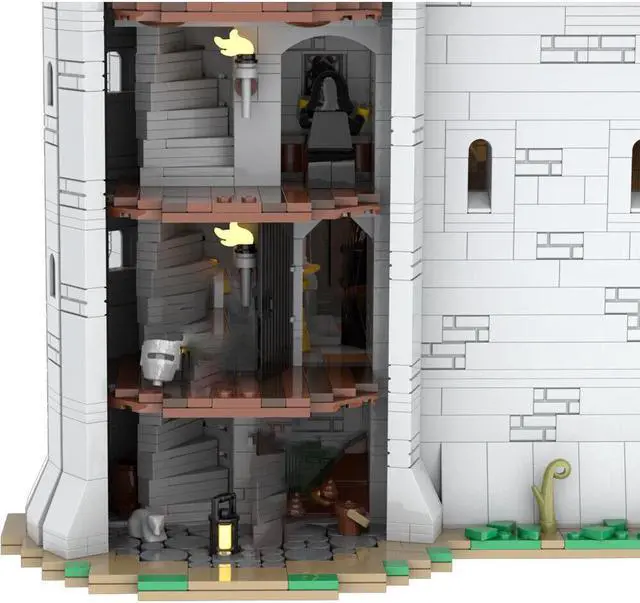 Alt view image 2 of 6 - ZITIANYOUBUILD MOC-93022 Castle - The Great Hall with Fireplaces Kitchen Chapel 10394 Parts