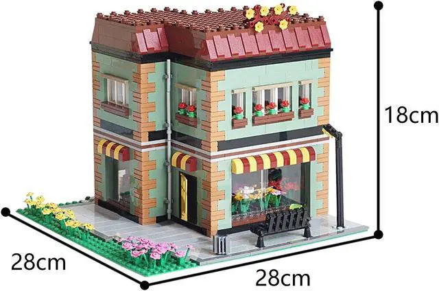 Main image of ZITIANYOUBUILD C4903 Modular Flower Shop and Apartment Model with Interior 1523 Parts