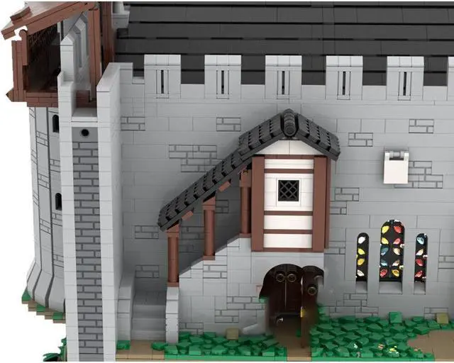 Alt view image 5 of 6 - ZITIANYOUBUILD MOC-93022 Castle - The Great Hall with Fireplaces Kitchen Chapel 10394 Parts