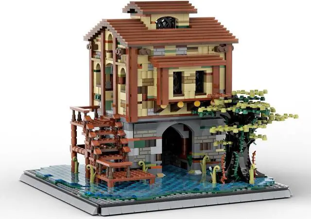 Alt view image 3 of 6 - ZITIANYOUBUILD C5286 Mysterious House in the Middle of a Swamp Building Toys 2593 Parts