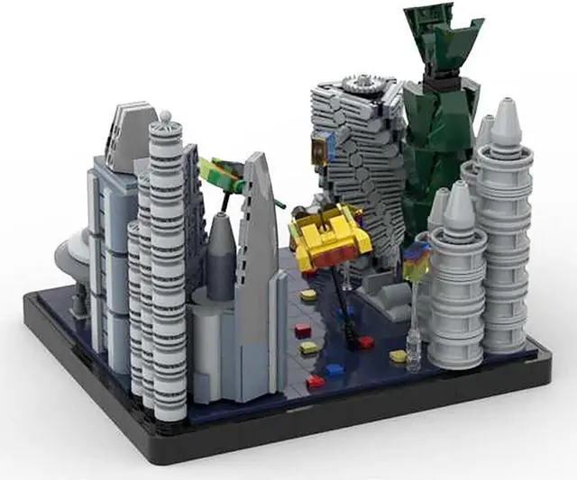 Alt view image 4 of 4 - ZITIANYOUBUILD C4949 Speeder Chase Micro Model Movie Scene Episode II 1356 Parts Gift