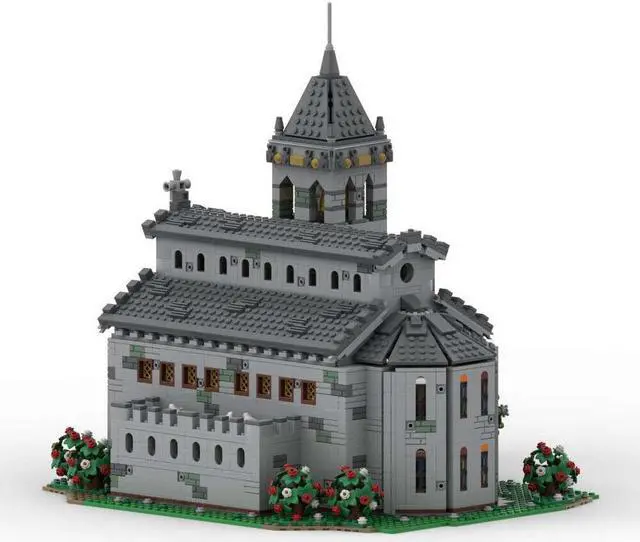 Main image of ZITIANYOUBUILD MOC-148070 Medieval Cathedral Model with Tower Clock Modular Building 2832 Parts