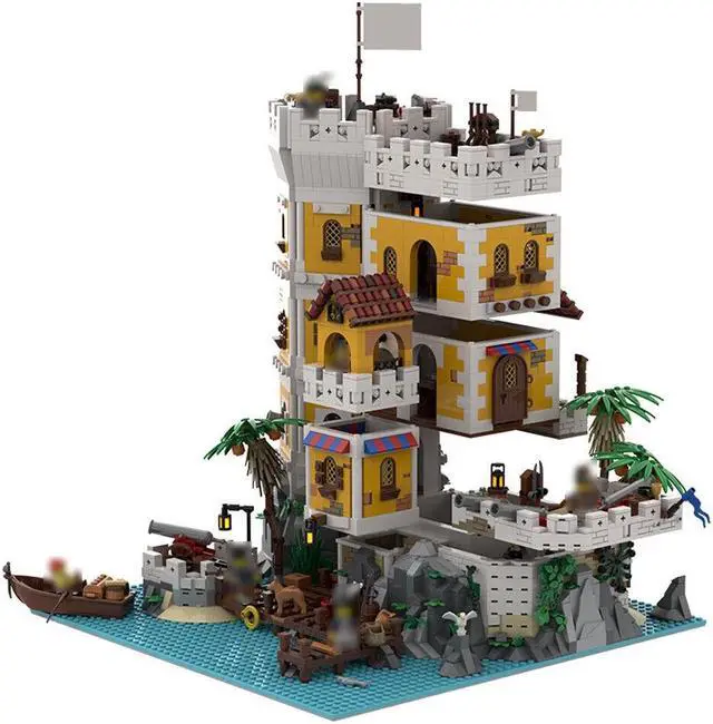 Main image of ZITIANYOUBUILD MOC-156302 Modular Fortress with Interior Minifig Scale for Pirates 4516 Parts