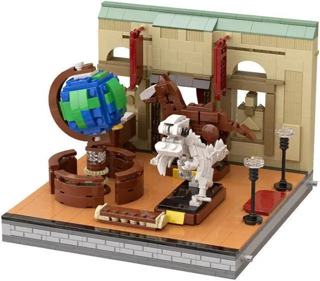 Alt view image 4 of 6 - ZITIANYOUBUILD C9058 Museum with Dinosaur Fossil and Globe Building Toys Set 2593 Parts