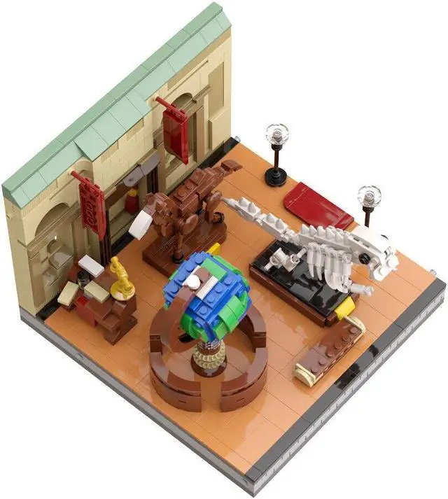 Alt view image 5 of 6 - ZITIANYOUBUILD C9058 Museum with Dinosaur Fossil and Globe Building Toys Set 2593 Parts