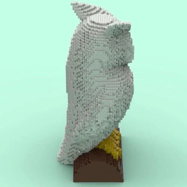 Alt view image 3 of 6 - ZITIANYOUBUILD MOC-142459 A Large Owl Sculpture Model for Collection 5600 Parts
