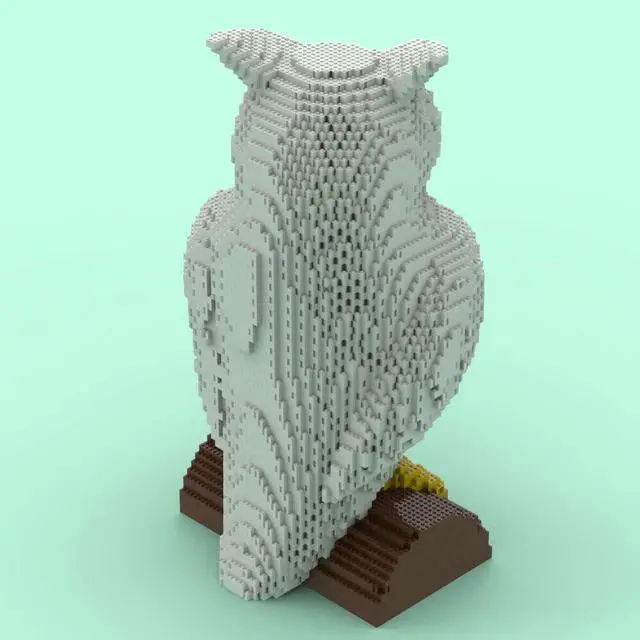 Alt view image 4 of 6 - ZITIANYOUBUILD MOC-142459 A Large Owl Sculpture Model for Collection 5600 Parts