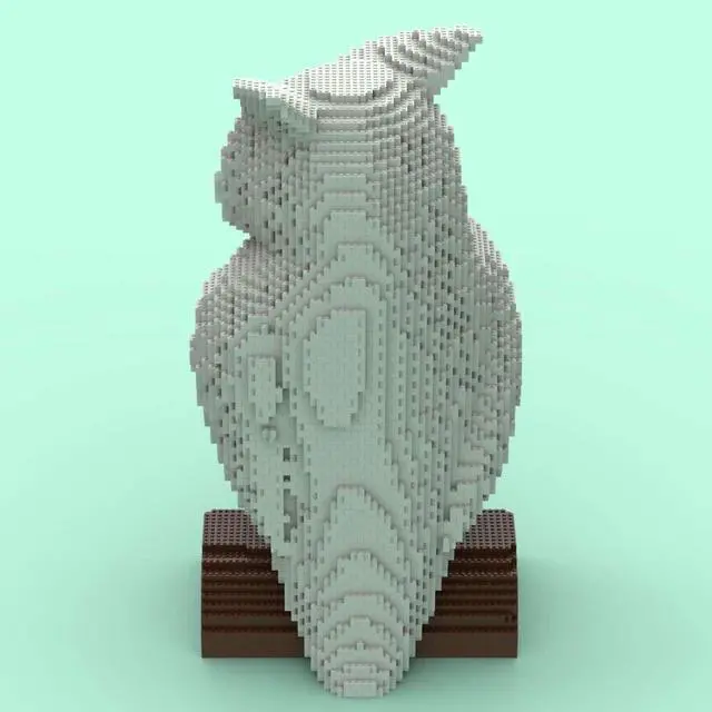 Alt view image 5 of 6 - ZITIANYOUBUILD MOC-142459 A Large Owl Sculpture Model for Collection 5600 Parts