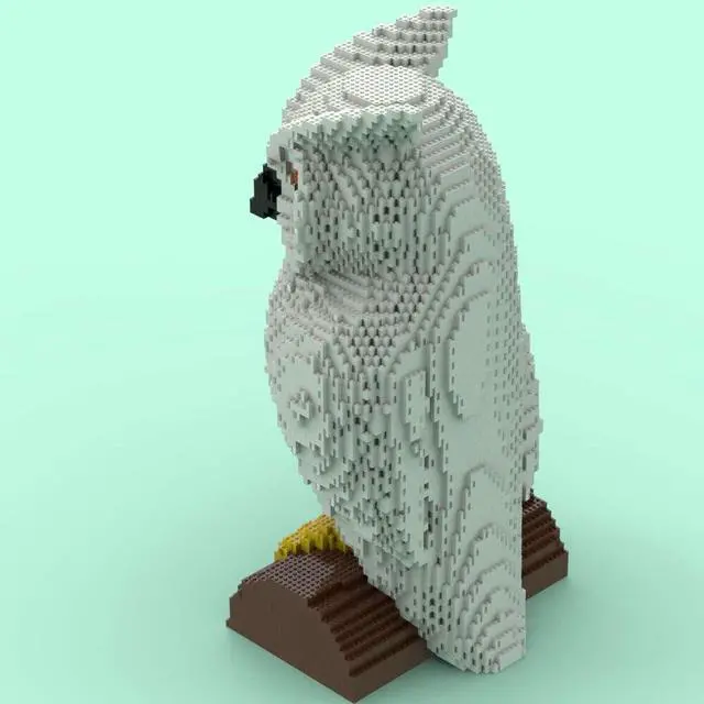 Alt view image 6 of 6 - ZITIANYOUBUILD MOC-142459 A Large Owl Sculpture Model for Collection 5600 Parts
