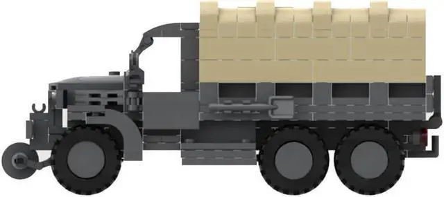 Alt view image 5 of 6 - ZITIANYOUBUILD Custom MOC-127124 Tech Military Truck Model 292 Parts Kids Gift for Christmas