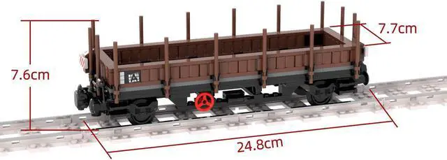 Alt view image 2 of 6 - ZITIANYOUBUILD Custom MOC-81218 Flat Wagon Model 220 Parts Toys Kids Gift for Christmas