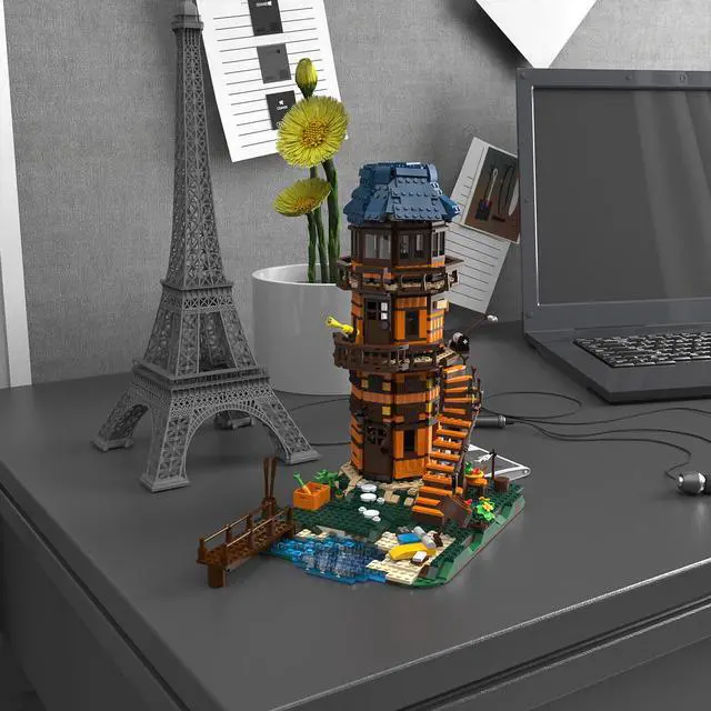 Alt view image 5 of 6 - ZITIANYOUBUILD C7047 Modular Lighthouse Model with New Furnishing, New Roof 1630 Parts