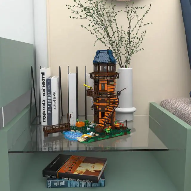 Alt view image 6 of 6 - ZITIANYOUBUILD C7047 Modular Lighthouse Model with New Furnishing, New Roof 1630 Parts