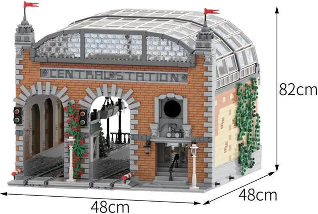 Main image of ZITIANYOUBUILD C6287 Old Fashioned Central Station with 2 Tracks, 1 Glass Roof 4750 Parts