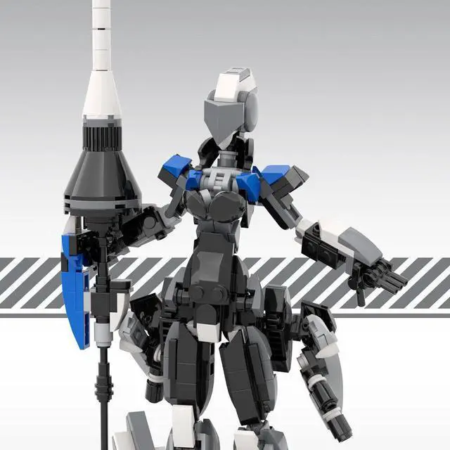 Alt view image 4 of 5 - ZITIANYOUBUILD C9442 Sci-fi Futuristic Armored Female Mech Robot Building Toys 622 Parts