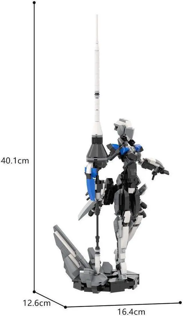 Alt view image 5 of 5 - ZITIANYOUBUILD C9442 Sci-fi Futuristic Armored Female Mech Robot Building Toys 622 Parts