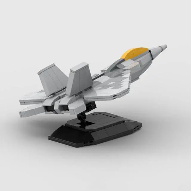 Alt view image 2 of 6 - ZITIANYOUBUILD MOC-165900 F-22 Raptor All-weather Stealth Fighter Aircraft with Display Stand