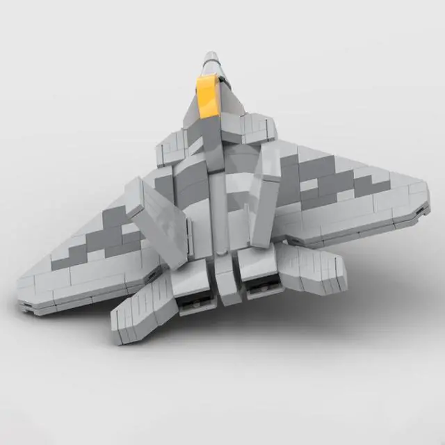 Alt view image 5 of 6 - ZITIANYOUBUILD MOC-165900 F-22 Raptor All-weather Stealth Fighter Aircraft with Display Stand