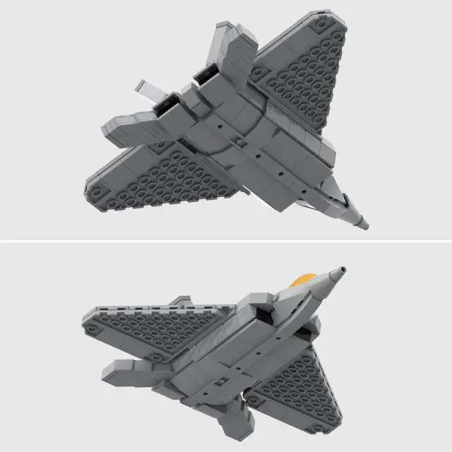 Alt view image 6 of 6 - ZITIANYOUBUILD MOC-165900 F-22 Raptor All-weather Stealth Fighter Aircraft with Display Stand