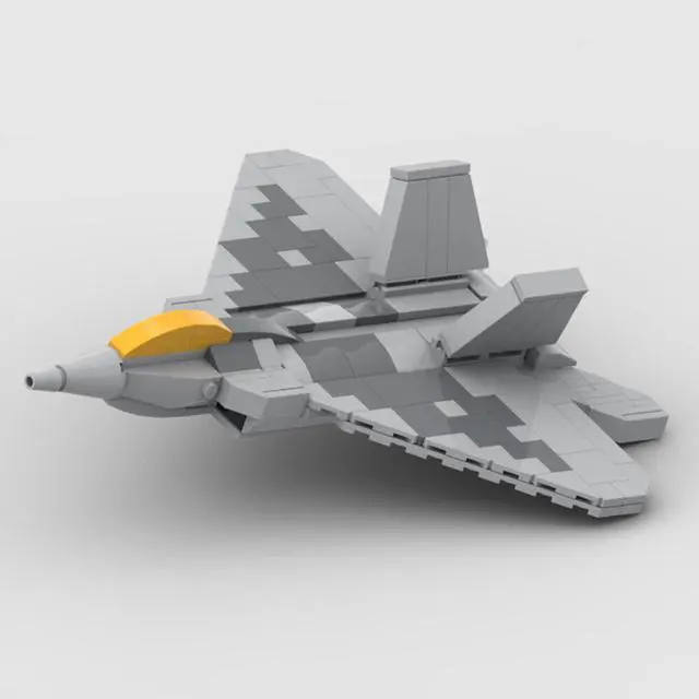 Alt view image 3 of 6 - ZITIANYOUBUILD MOC-165900 F-22 Raptor All-weather Stealth Fighter Aircraft with Display Stand