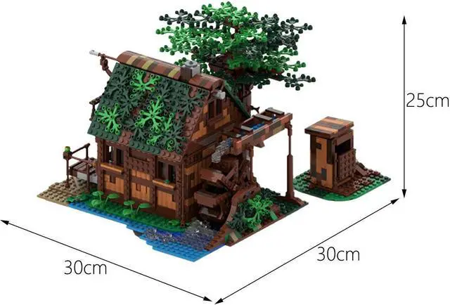 Main image of ZITIANYOUBUILD C7379 Modular Watermill Building Toys Set for Collection 1431 Parts Gift