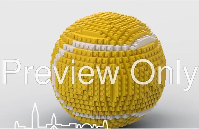 Main image of ZITIANYOUBUILD Big Tennis Ball Sculpture Building Toys Set Gift for Christmas 1052 Pieces