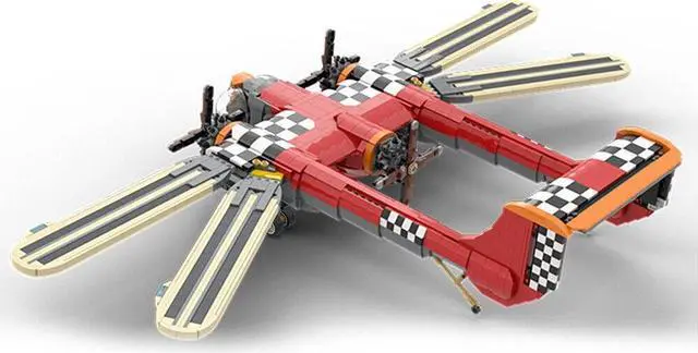 Alt view image 3 of 4 - ZITIANYOUBUILD C5453 Ornithopter with Posable Wings, Full Interior and Cockpit 2251 Parts