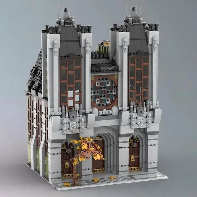 Alt view image 2 of 5 - ZITIANYOUBUILD MOC-147674 A Small, Urban Cathedral with Interior Modular Building 2574 Parts