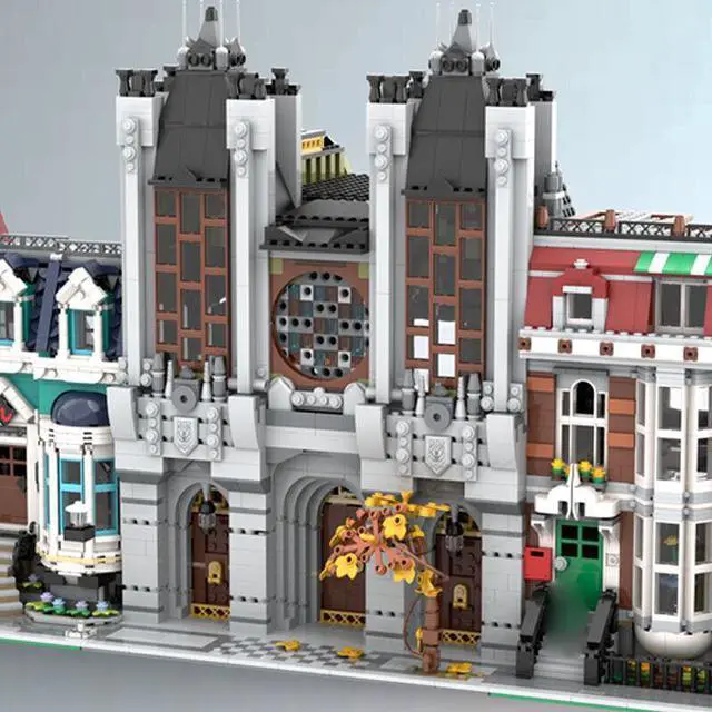Alt view image 5 of 5 - ZITIANYOUBUILD MOC-147674 A Small, Urban Cathedral with Interior Modular Building 2574 Parts
