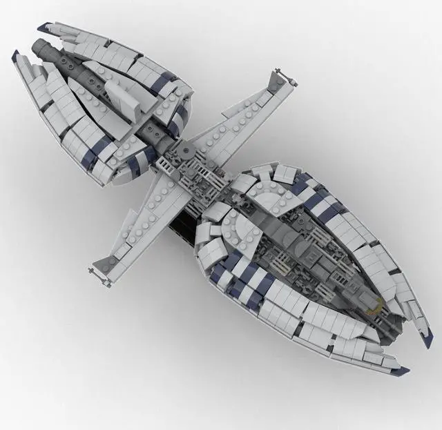 Alt view image 3 of 3 - ZITIANYOUBUILD MOC-161433 Munificent-class Frigate Ship with Stand and Nameplate 1276 Parts
