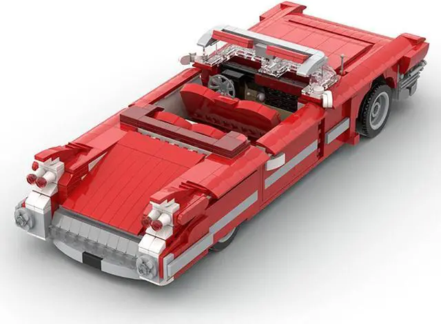Main image of ZITIANYOUBUILD C4986 62 Series 1959 Convertible Luxury Car Red with Interior 1172 Parts