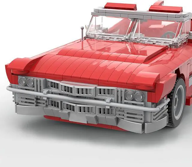Alt view image 4 of 4 - ZITIANYOUBUILD C4986 62 Series 1959 Convertible Luxury Car Red with Interior 1172 Parts