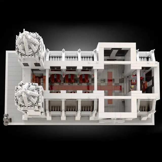 Alt view image 3 of 5 - ZITIANYOUBUILD MOC-148170 Medieval Gothic Cathedral with Interior Modular Building 3997 Parts