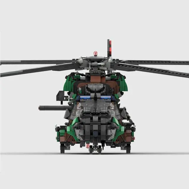 Alt view image 3 of 6 - ZITIANYOUBUILD MOC-155624 NH-90 Tactical Transport Helicopter with Rotor System 2515 Parts