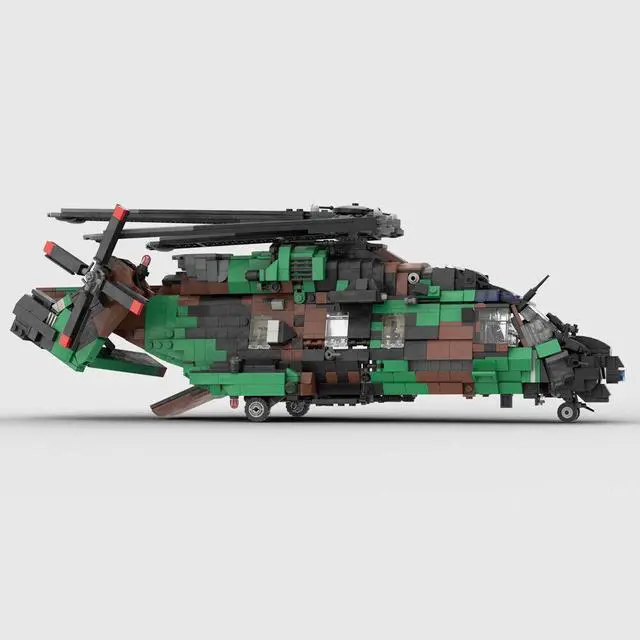 Alt view image 5 of 6 - ZITIANYOUBUILD MOC-155624 NH-90 Tactical Transport Helicopter with Rotor System 2515 Parts