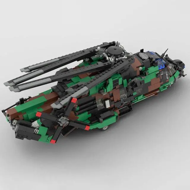 Alt view image 6 of 6 - ZITIANYOUBUILD MOC-155624 NH-90 Tactical Transport Helicopter with Rotor System 2515 Parts