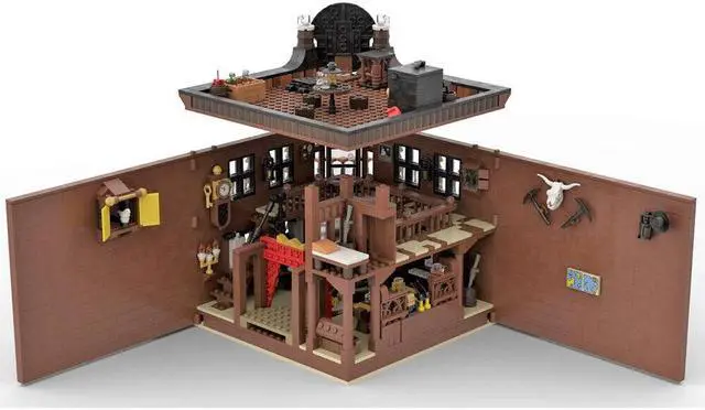 Main image of ZITIANYOUBUILD MOC-148787 Western Saloon Bar with Fully Interior 2300 Parts Building Toys Set