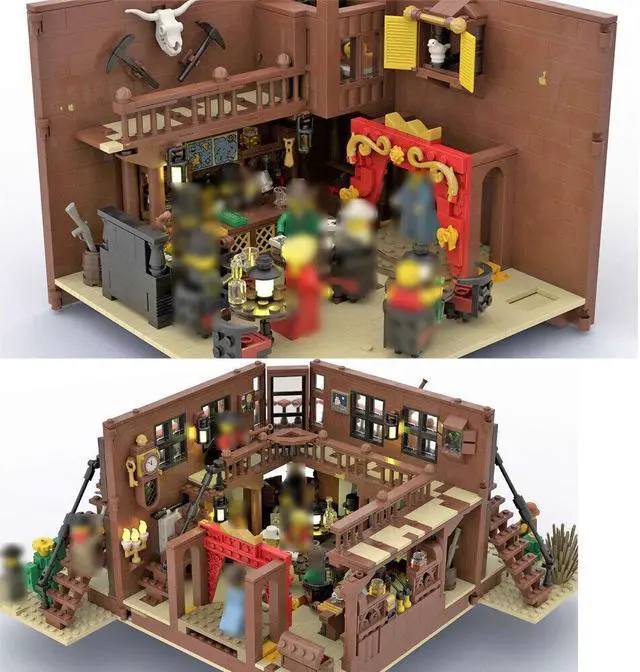 Alt view image 2 of 2 - ZITIANYOUBUILD MOC-148787 Western Saloon Bar with Fully Interior 2300 Parts Building Toys Set