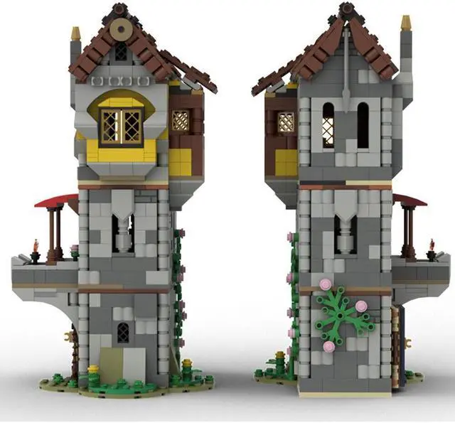 Alt view image 2 of 4 - ZITIANYOUBUILD MOC-156479 Medieval House with Detailed Interior Modular Building 969 Parts