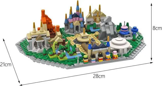 Alt view image 5 of 5 - ZITIANYOUBUILD C6969 World Famous Theme Park Microscale Building Toys Set 615 Parts