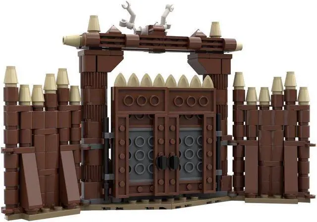 Alt view image 2 of 5 - ZITIANYOUBUILD Custom MOC-103656 The Village Gate Model 220 Parts Kids Gift for Christmas