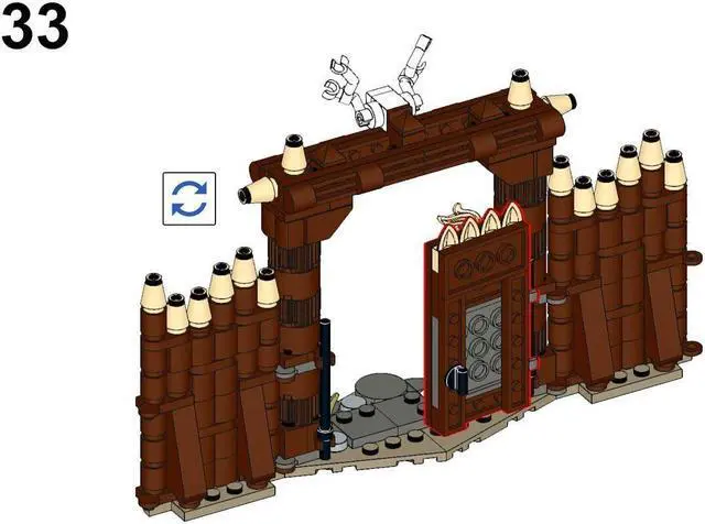 Alt view image 3 of 5 - ZITIANYOUBUILD Custom MOC-103656 The Village Gate Model 220 Parts Kids Gift for Christmas